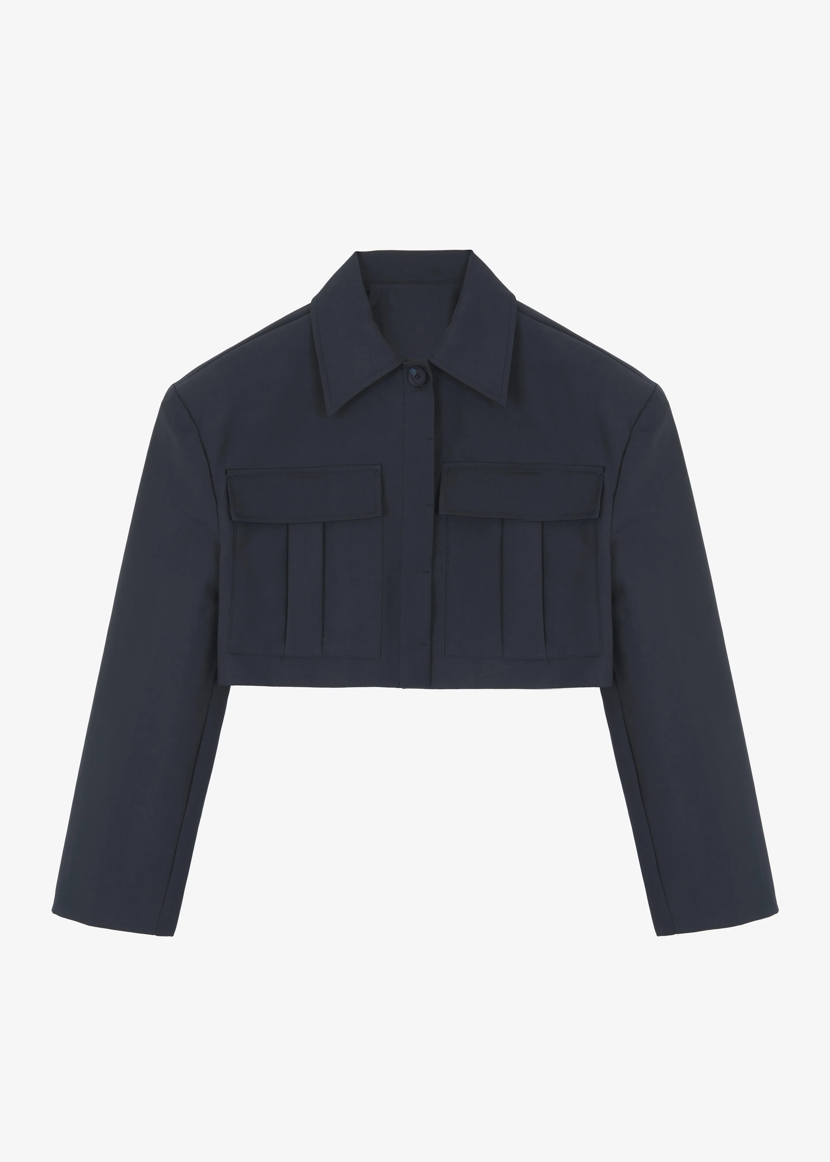 Carley Cropped Jacket - Charcoal