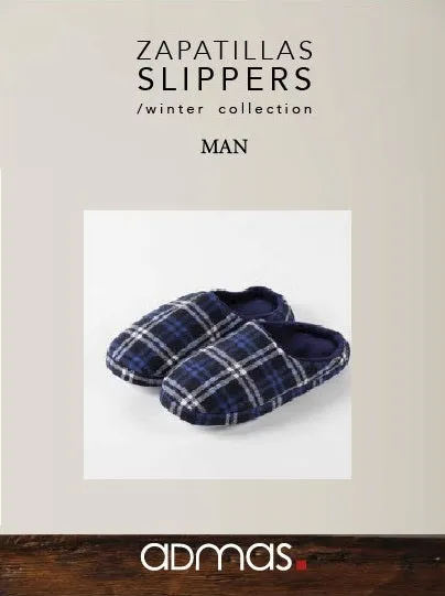 CHECKED SLIPPERS