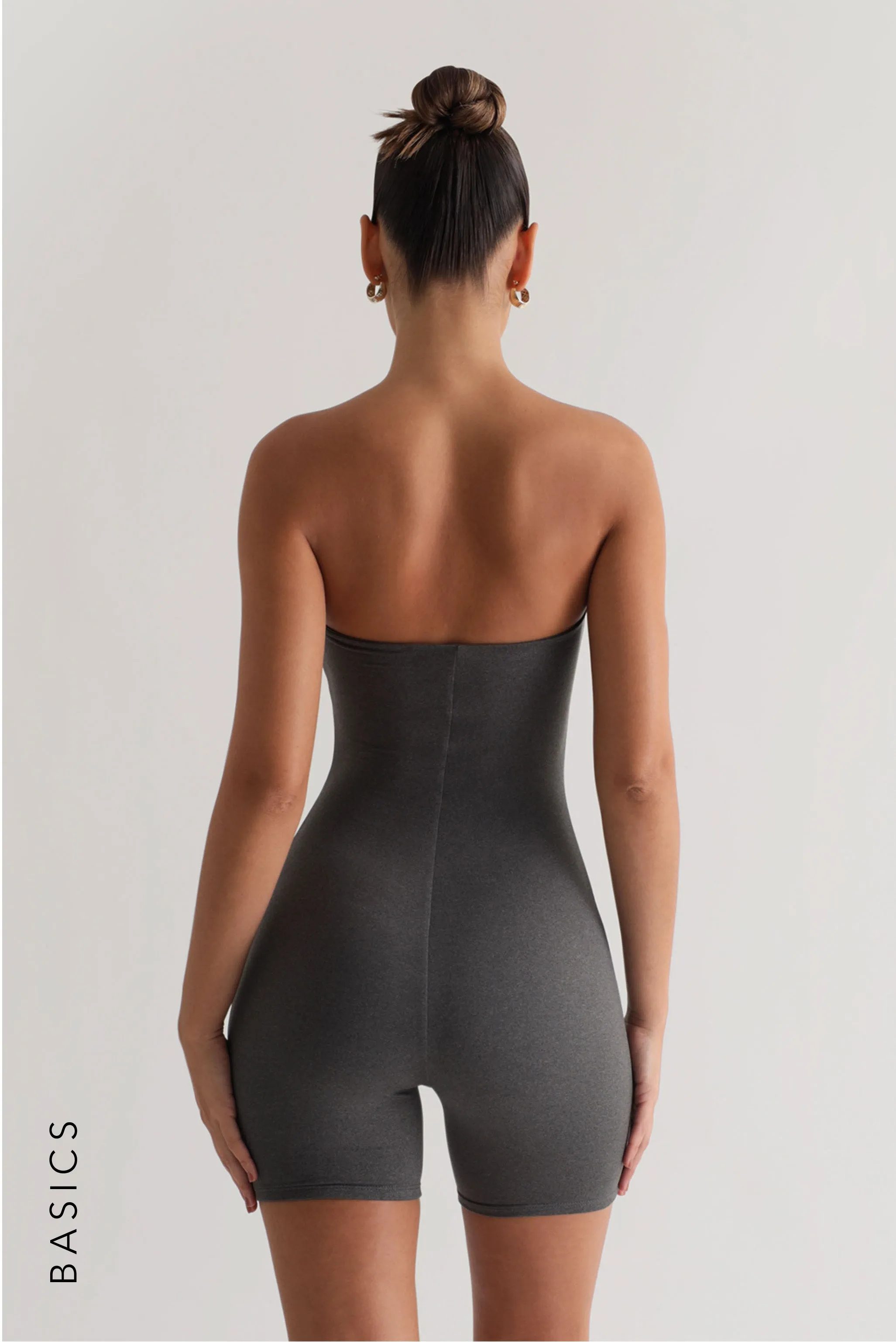 Classic Tube Romper - Dark Heather Gray