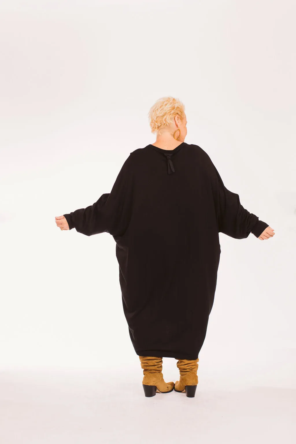 Cocoon Black Dress