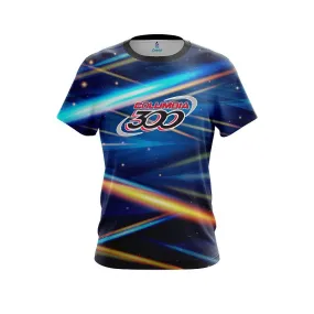 Columbia 300 Blue Futuristic Rays CoolWick Bowling Jersey