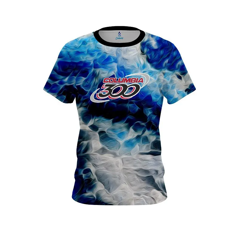 Columbia 300 Blue Marble Onyx CoolWick Bowling Jersey