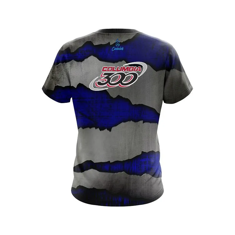 Columbia 300 Blue Rigid Steel CoolWick Bowling Jersey