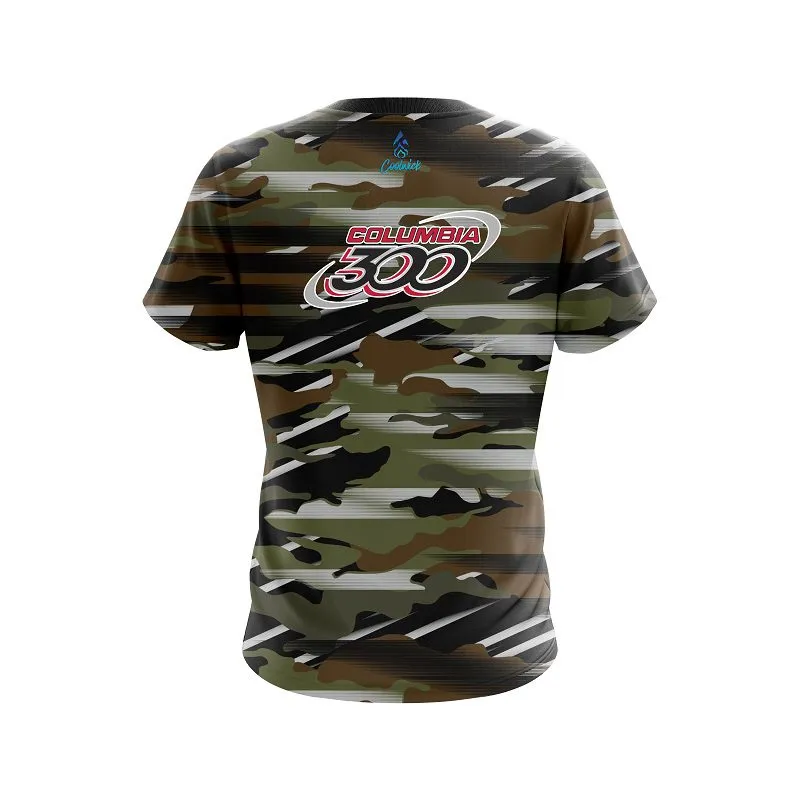 Columbia 300 Camo Grunge CoolWick Bowling Jersey