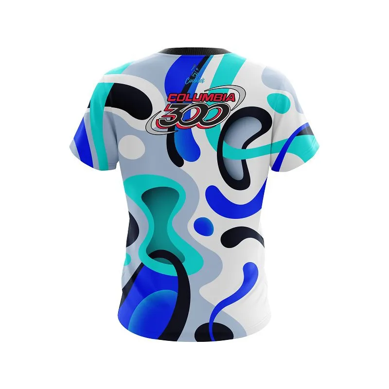 Columbia 300 Modern Art Blue CoolWick Bowling Jersey