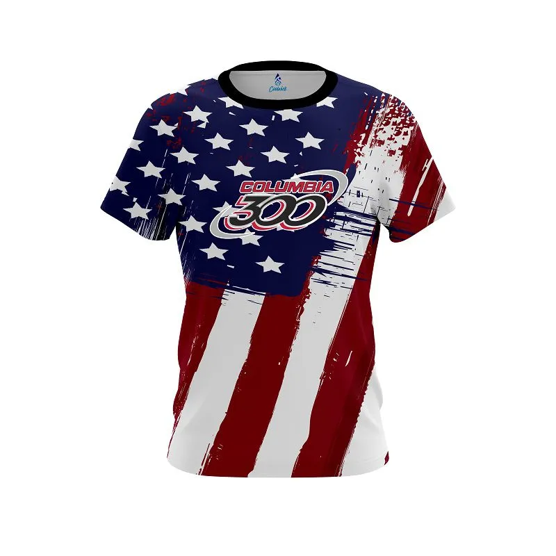 Columbia 300 Painted Flag CoolWick Bowling Jersey