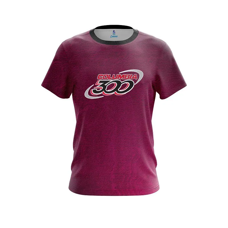 Columbia 300 Pink Grunge Canvas CoolWick Bowling Jersey