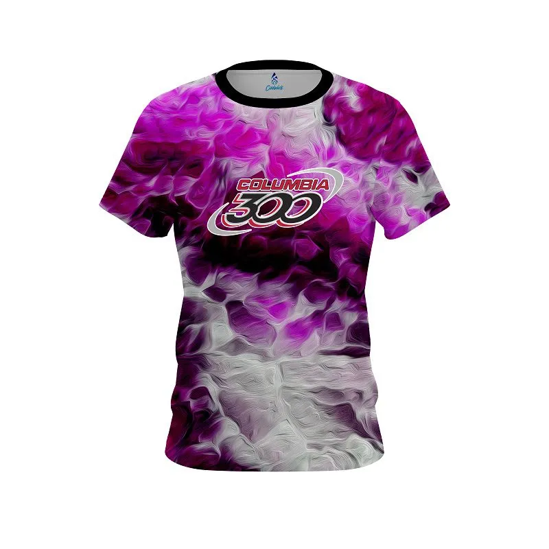 Columbia 300 Pink Marble Onyx CoolWick Bowling Jersey