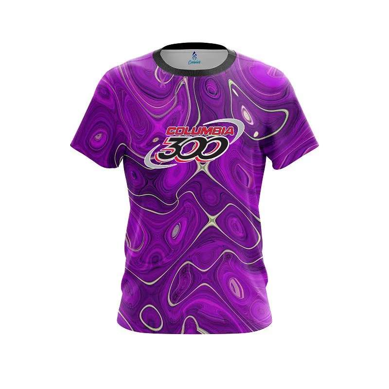 Columbia 300 Psychedelic Purple Flow CoolWick Bowling Jersey