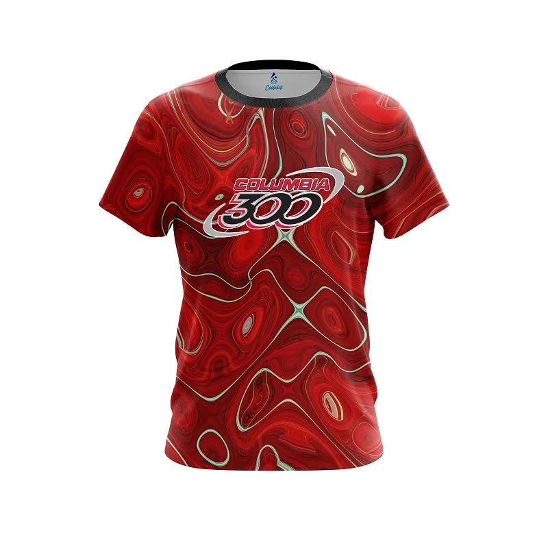 Columbia 300 Psychedelic Red Flow CoolWick Bowling Jersey