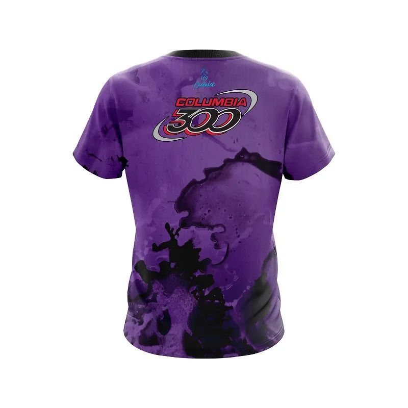 Columbia 300 Purple Graffiti Grunge CoolWick Bowling Jersey