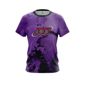 Columbia 300 Purple Graffiti Grunge CoolWick Bowling Jersey