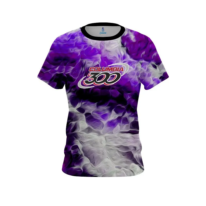 Columbia 300 Purple Marble Onyx CoolWick Bowling Jersey