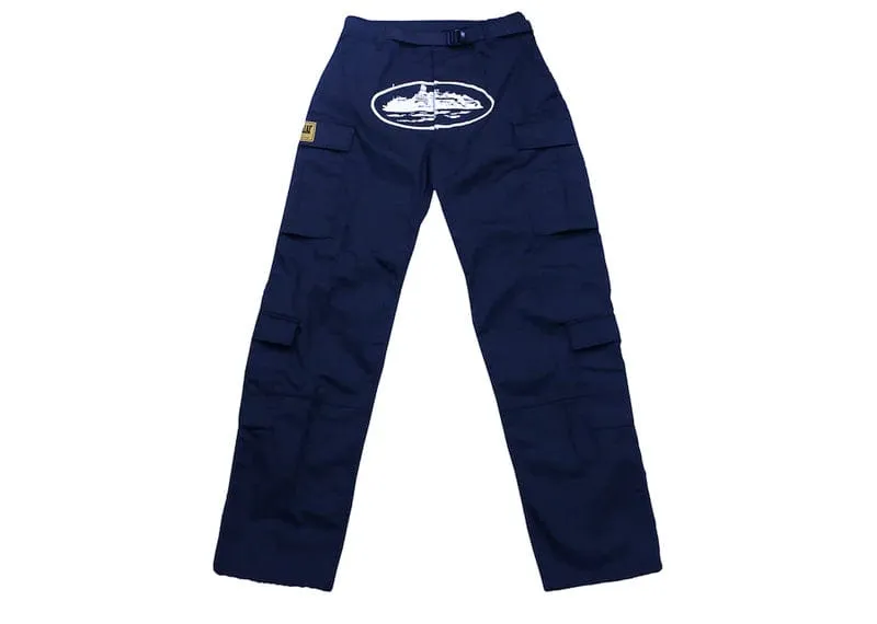 Corteiz Guerillaz Cargo Pants Navy