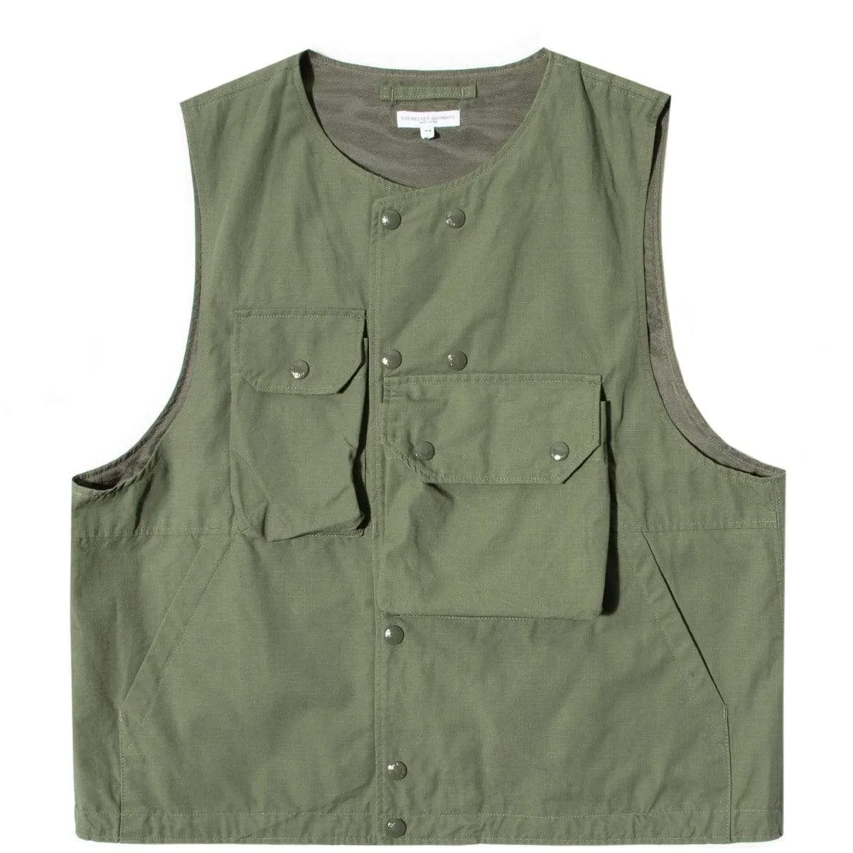 COVER VEST Olive Cotton Ripstop