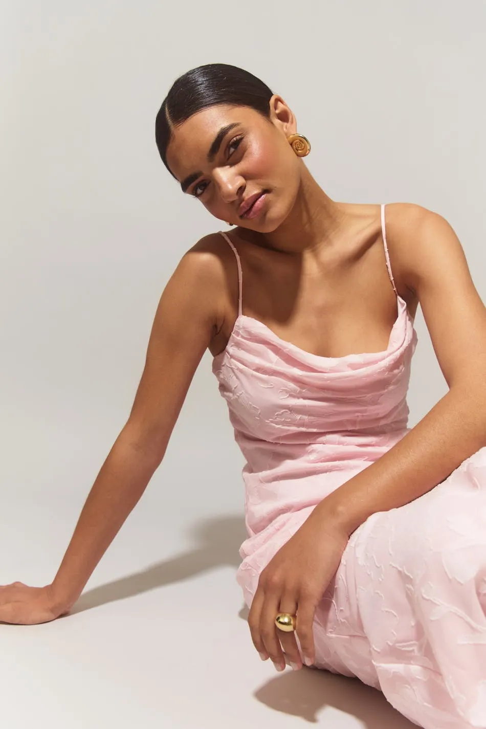 Cowl neck dress