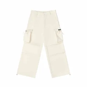 Crisp Pleated Parachute Cargo Pants