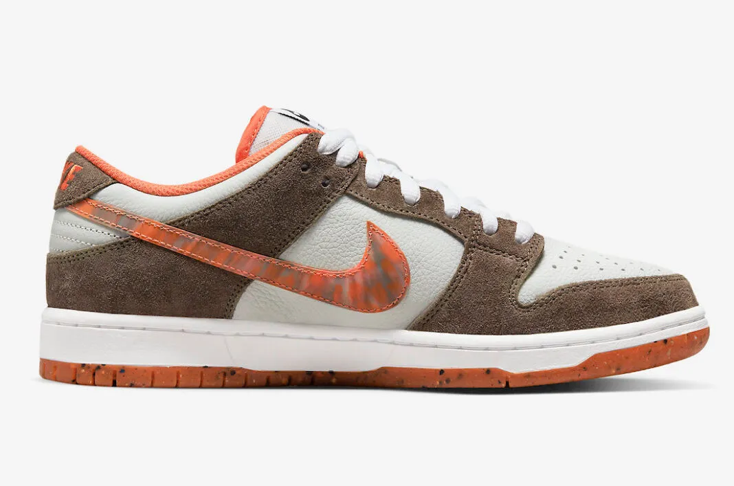 Crushed DC x Nike SB Dunk Low White Orange Brown DH7782-001