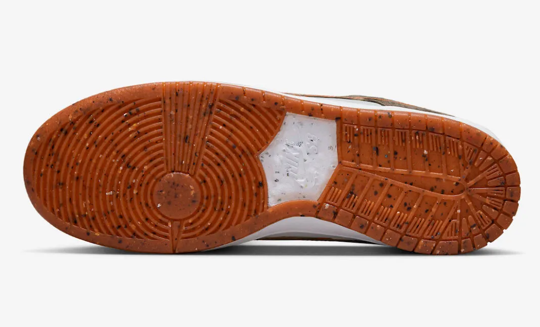 Crushed DC x Nike SB Dunk Low White Orange Brown DH7782-001