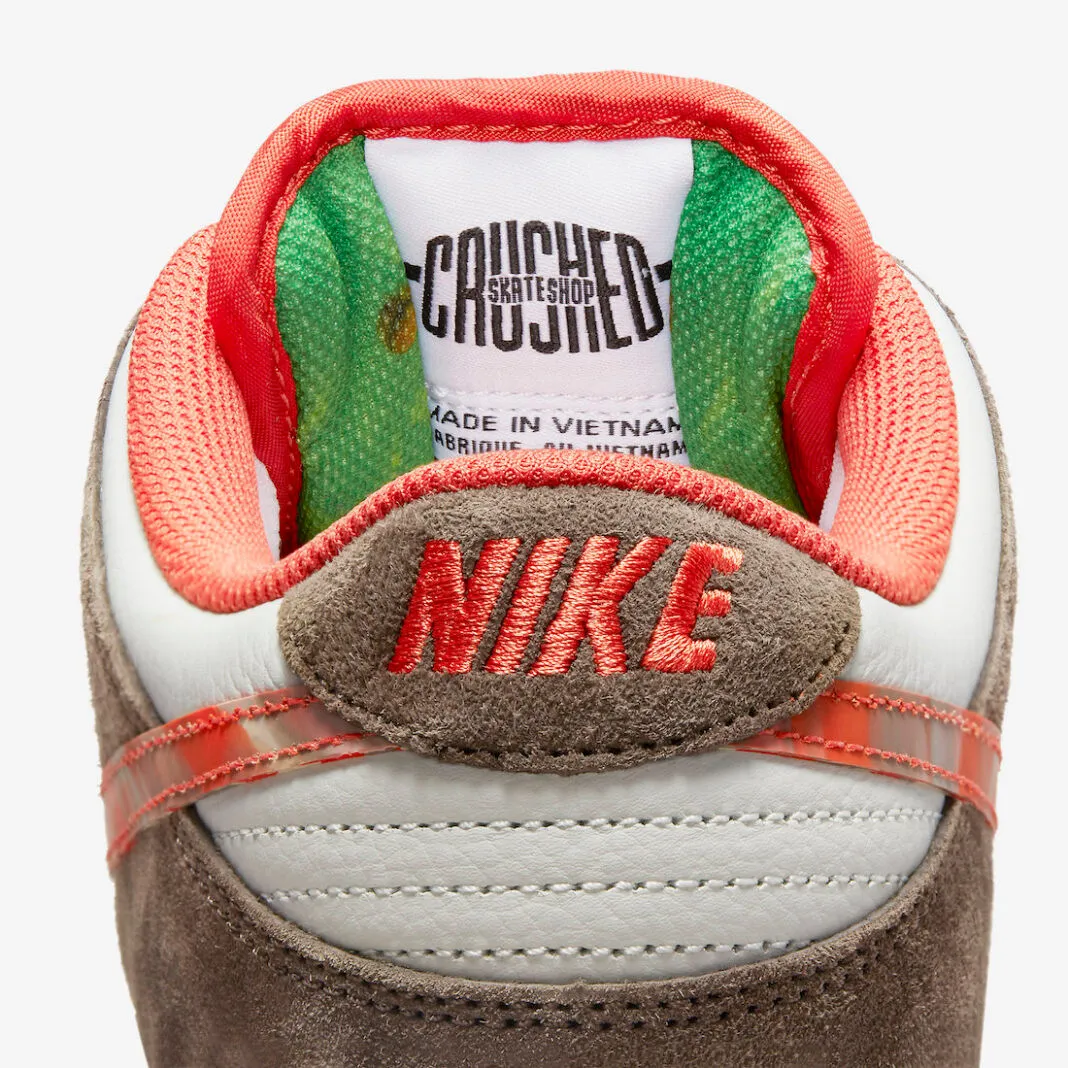 Crushed DC x Nike SB Dunk Low White Orange Brown DH7782-001