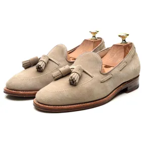 'D1121' Beige Suede Tassel Loafers UK 7 US 7.5 D