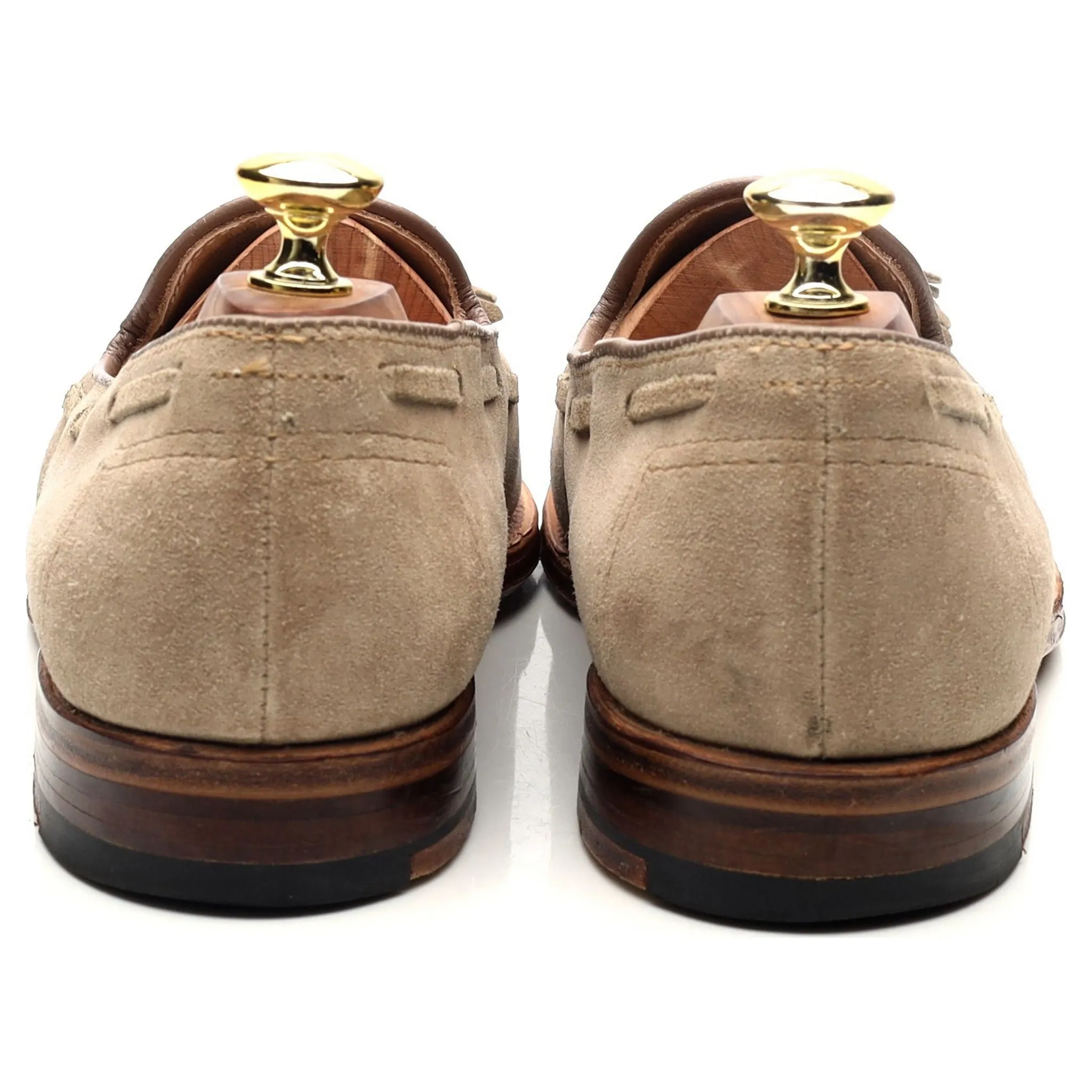 'D1121' Beige Suede Tassel Loafers UK 7 US 7.5 D