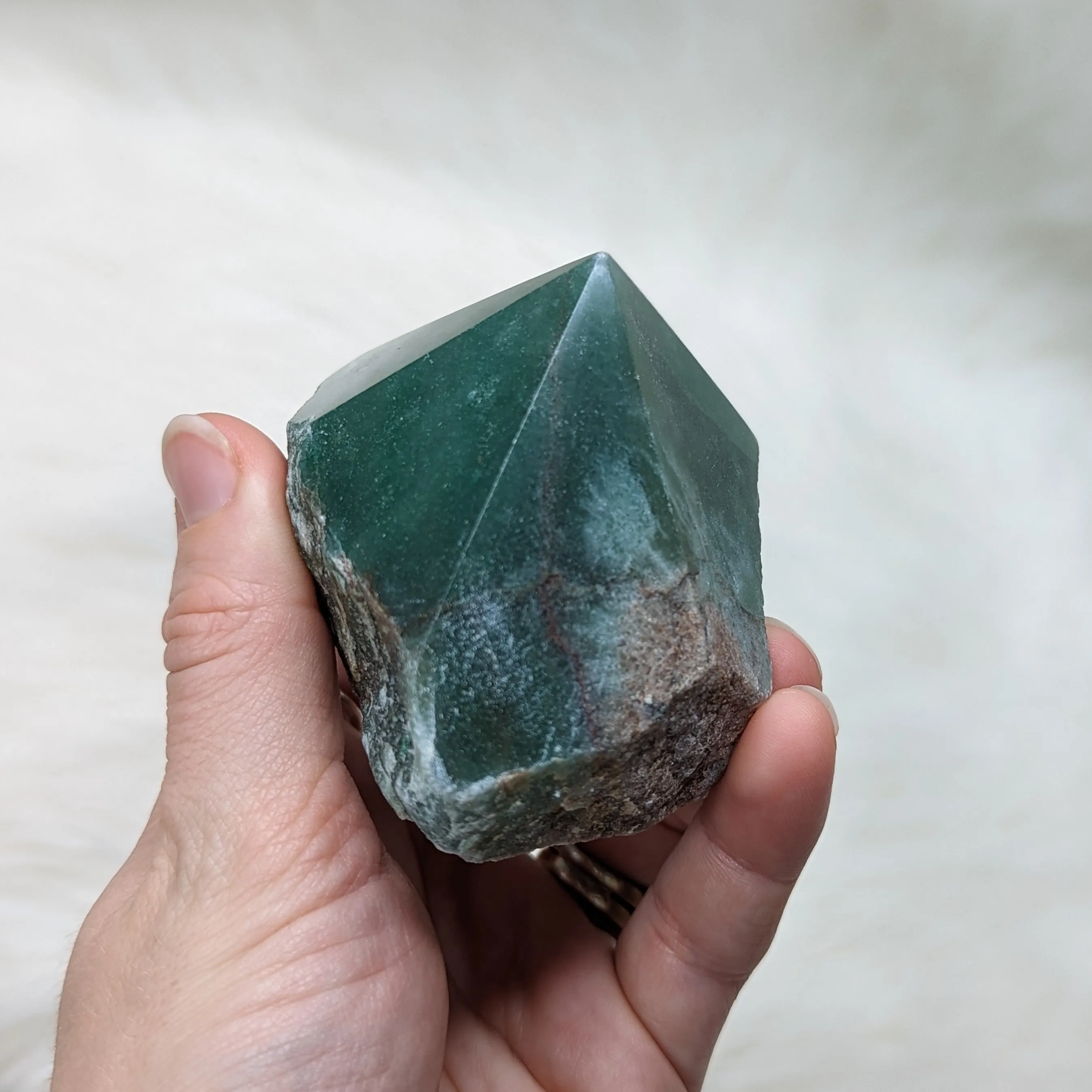 Dark Green Aventurine Polished Generator Point #1