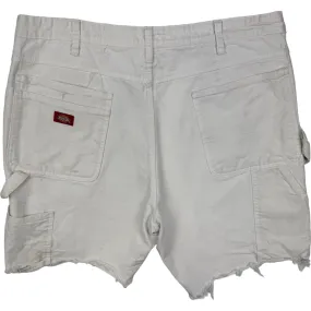 Dickies White Cut-off Workwear Shorts