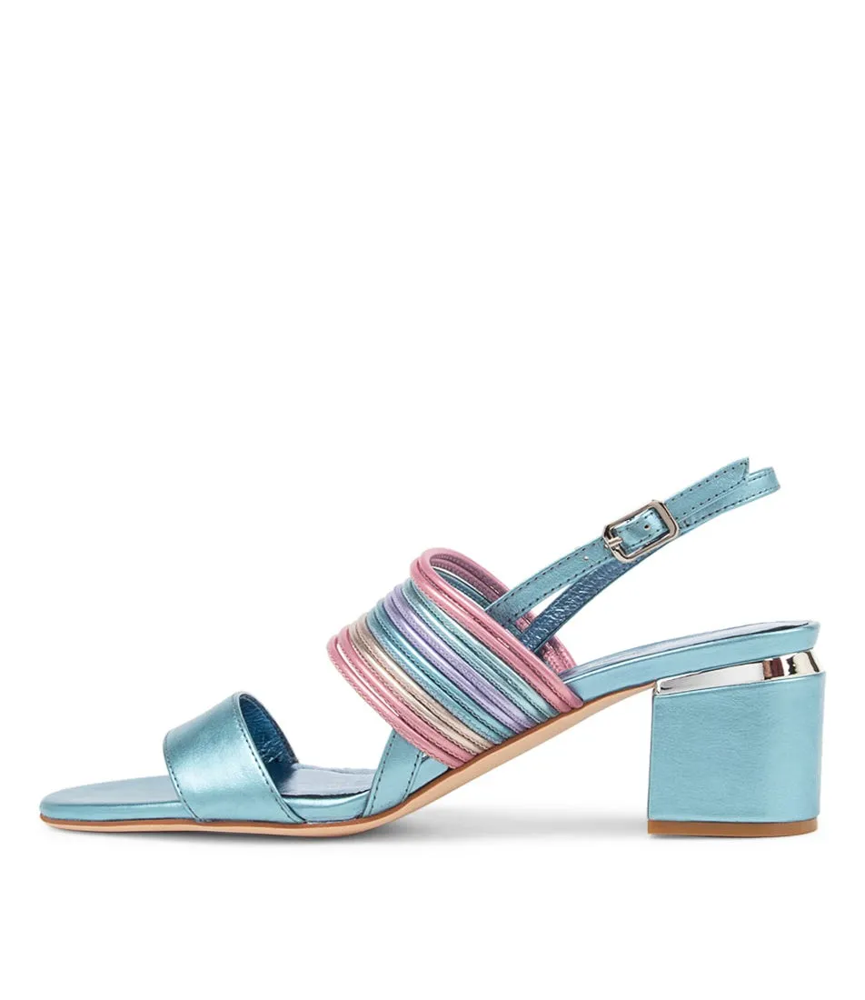 DJANGO & JULIETTE Sarim Denim Metallic Multi Sandals