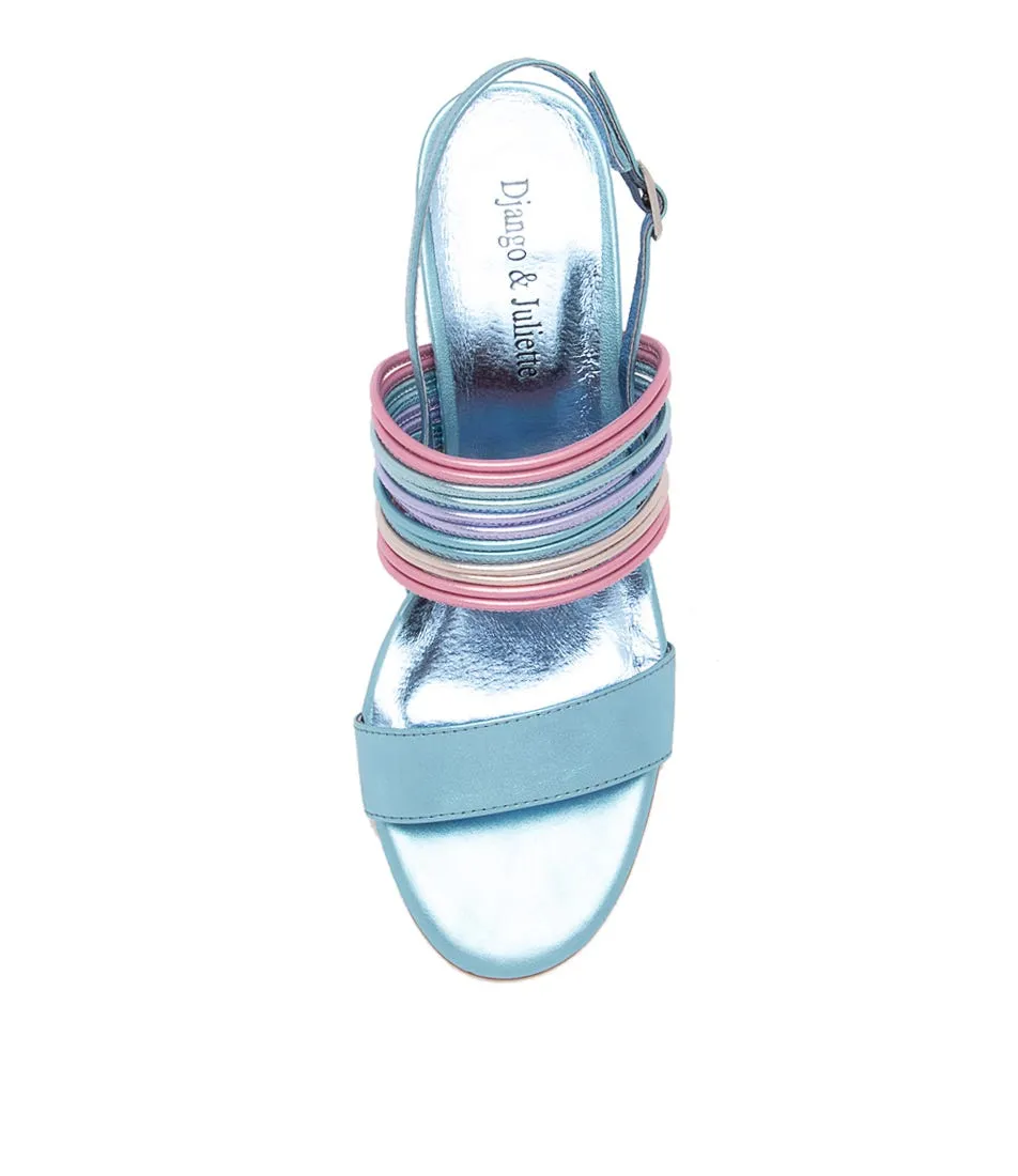 DJANGO & JULIETTE Sarim Denim Metallic Multi Sandals