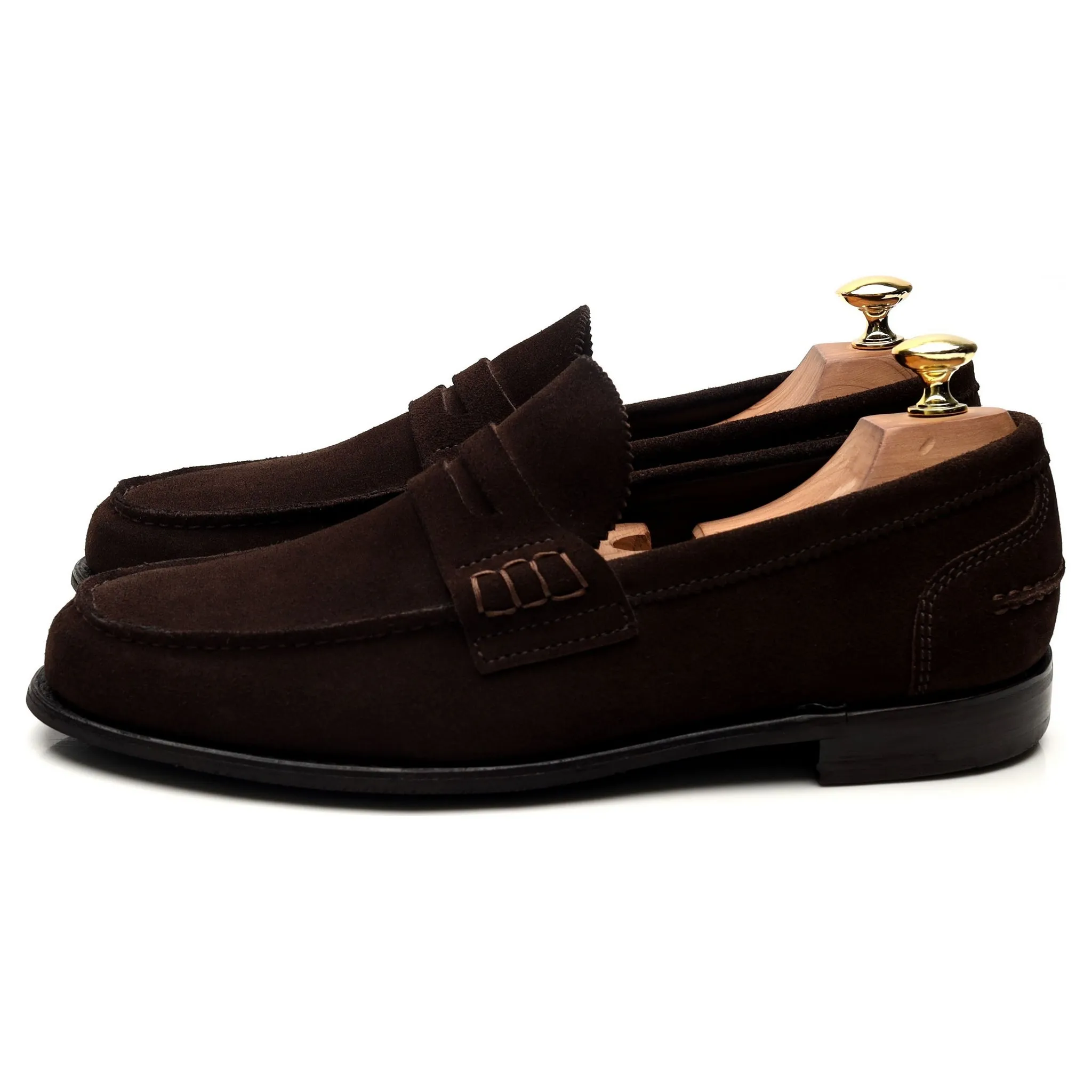 'Dover D' Dark Brown Suede Loafers UK 8 F