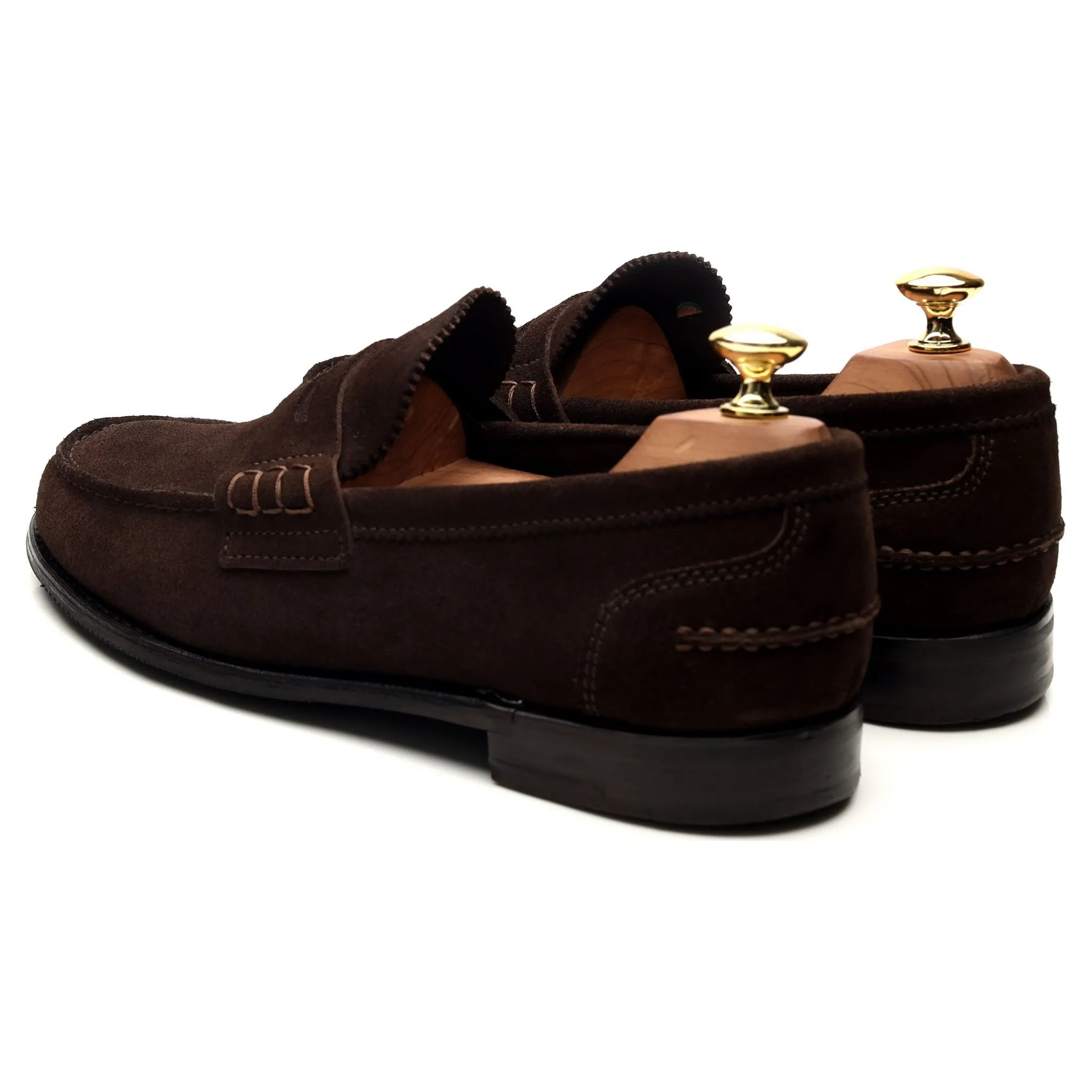 'Dover D' Dark Brown Suede Loafers UK 8 F