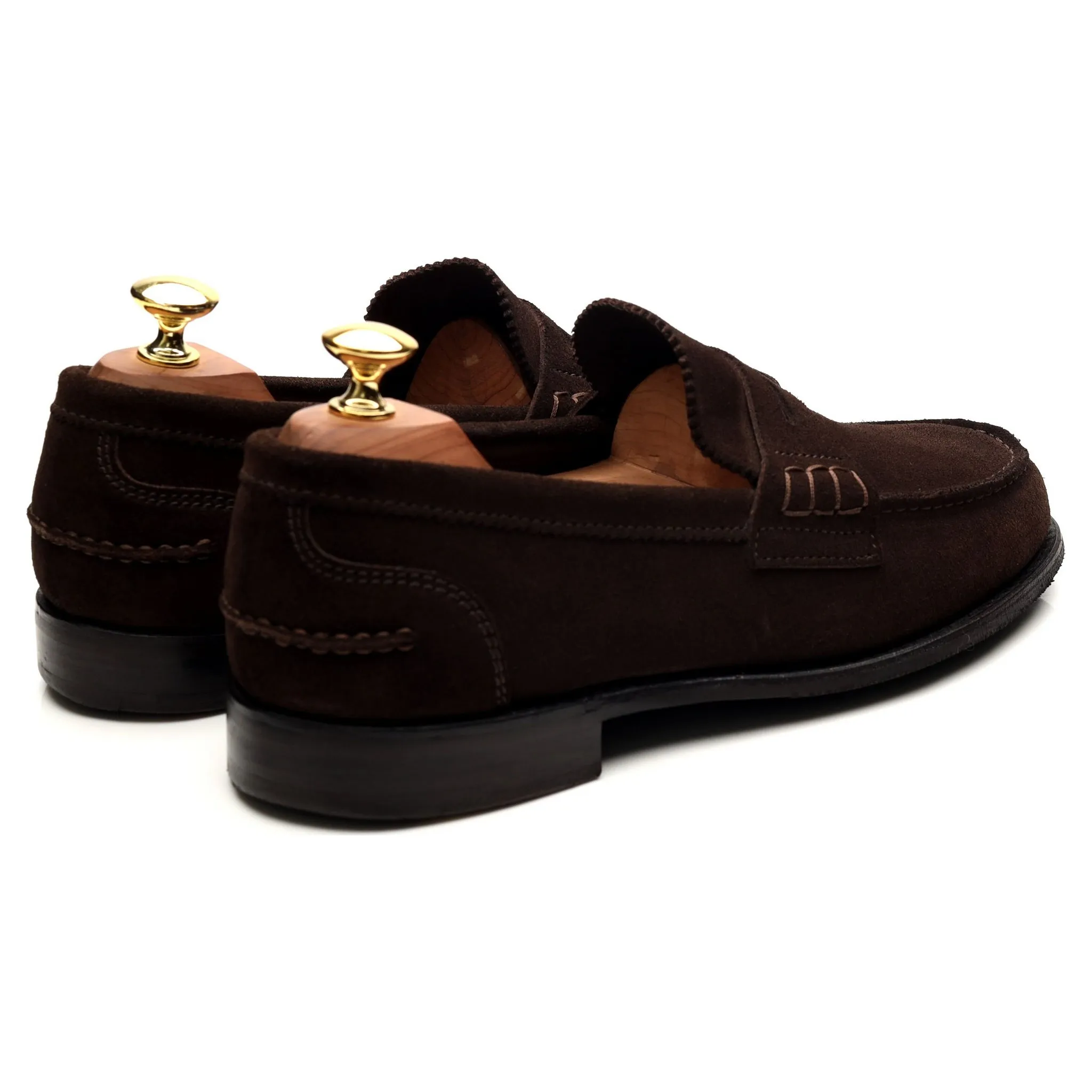 'Dover D' Dark Brown Suede Loafers UK 8 F