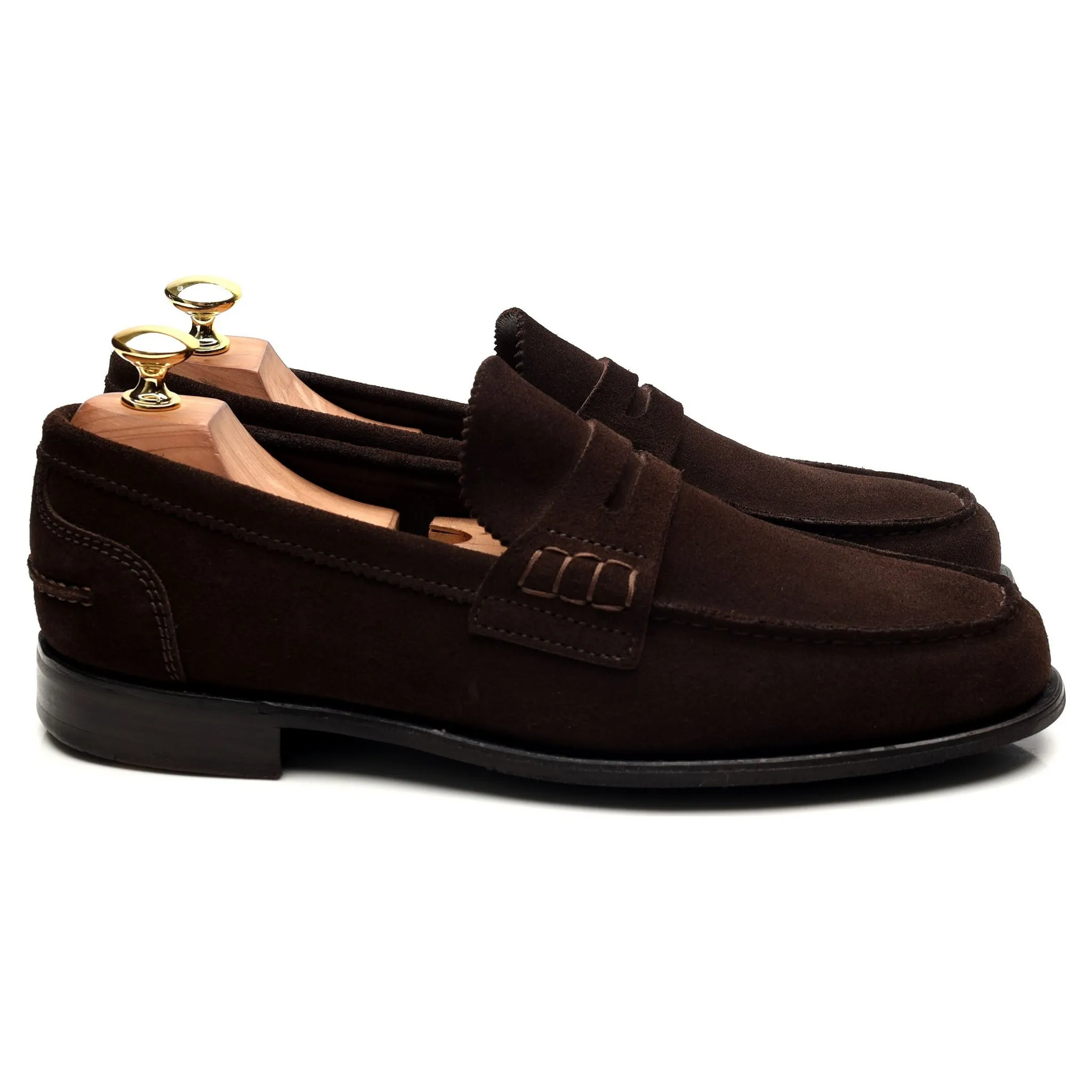 'Dover D' Dark Brown Suede Loafers UK 8 F