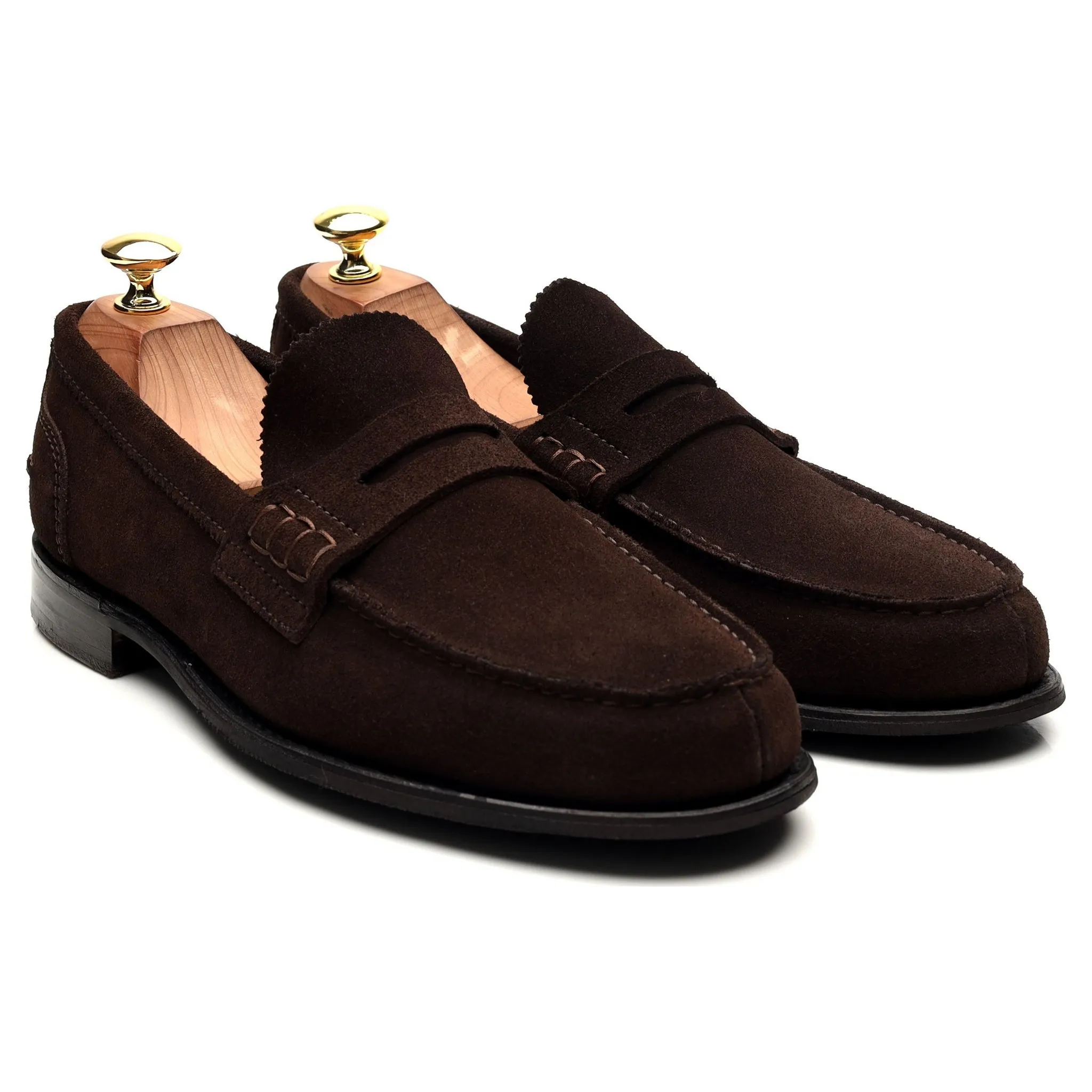 'Dover D' Dark Brown Suede Loafers UK 8 F