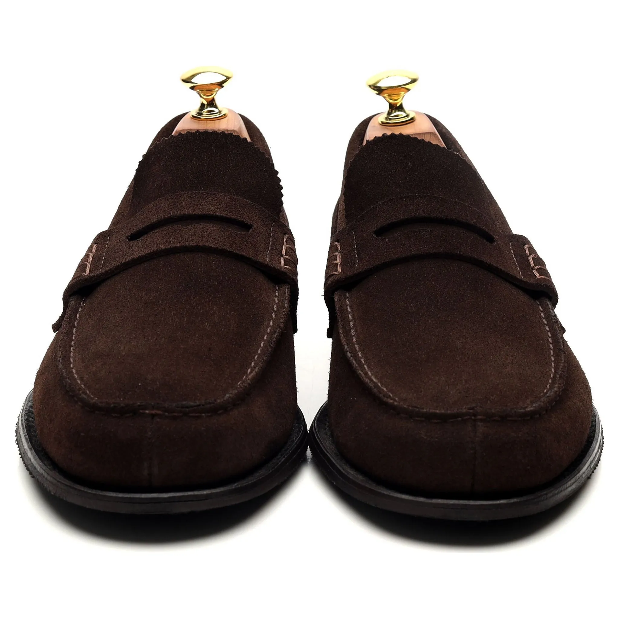 'Dover D' Dark Brown Suede Loafers UK 8 F