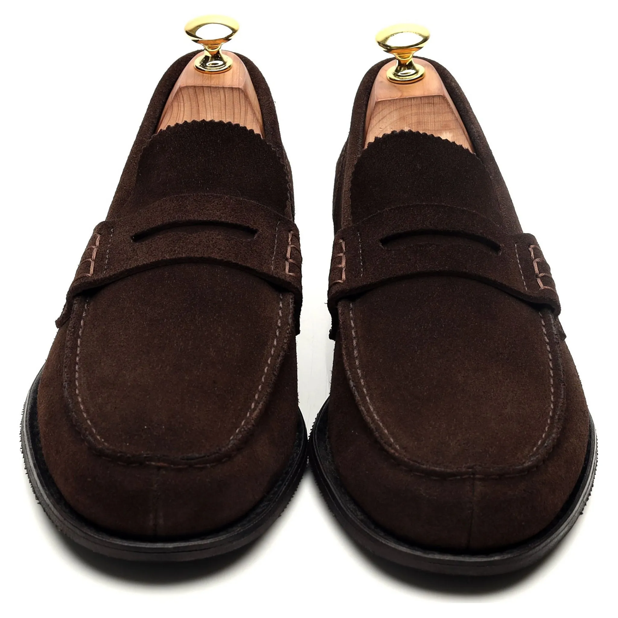 'Dover D' Dark Brown Suede Loafers UK 8 F