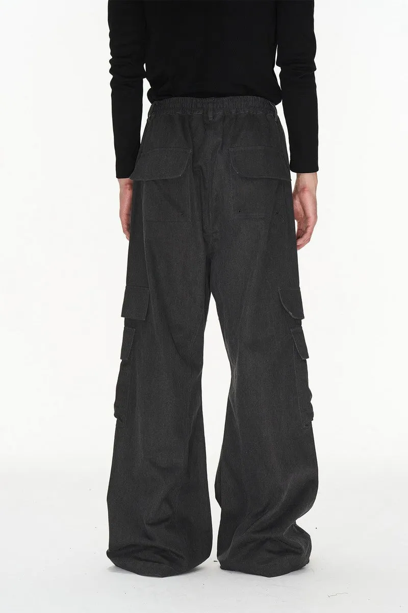 Drawstrings Oversized Cargo Pants