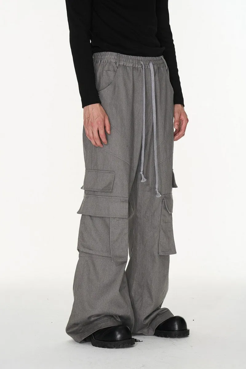 Drawstrings Oversized Cargo Pants