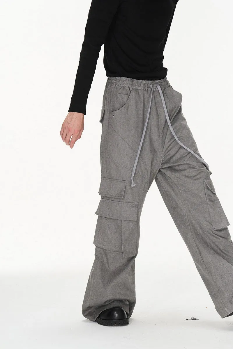 Drawstrings Oversized Cargo Pants