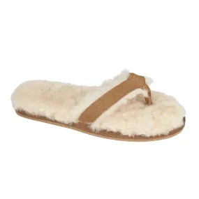 ELLA Womens Flip Flop Sheepskin Slippers