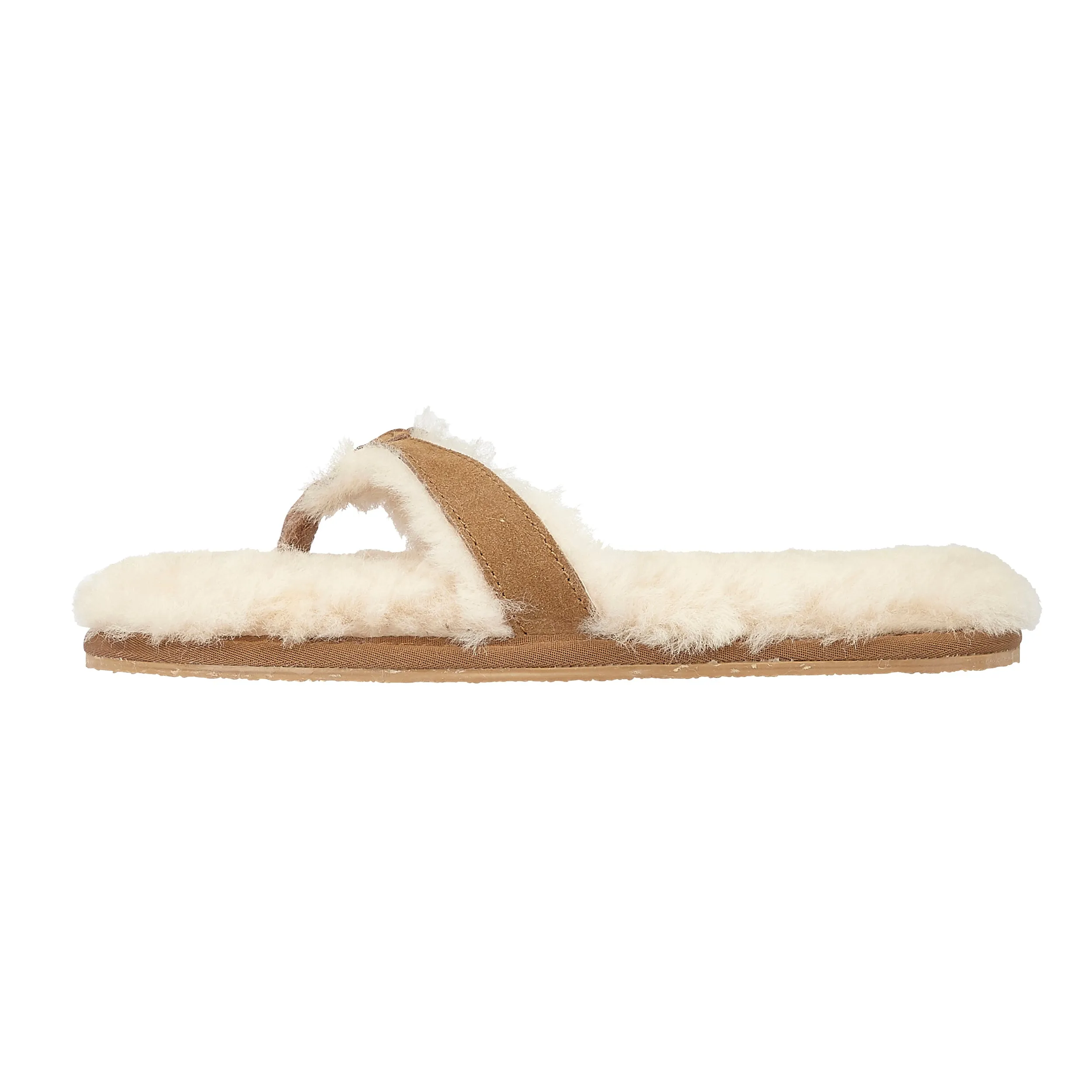 ELLA Womens Flip Flop Sheepskin Slippers