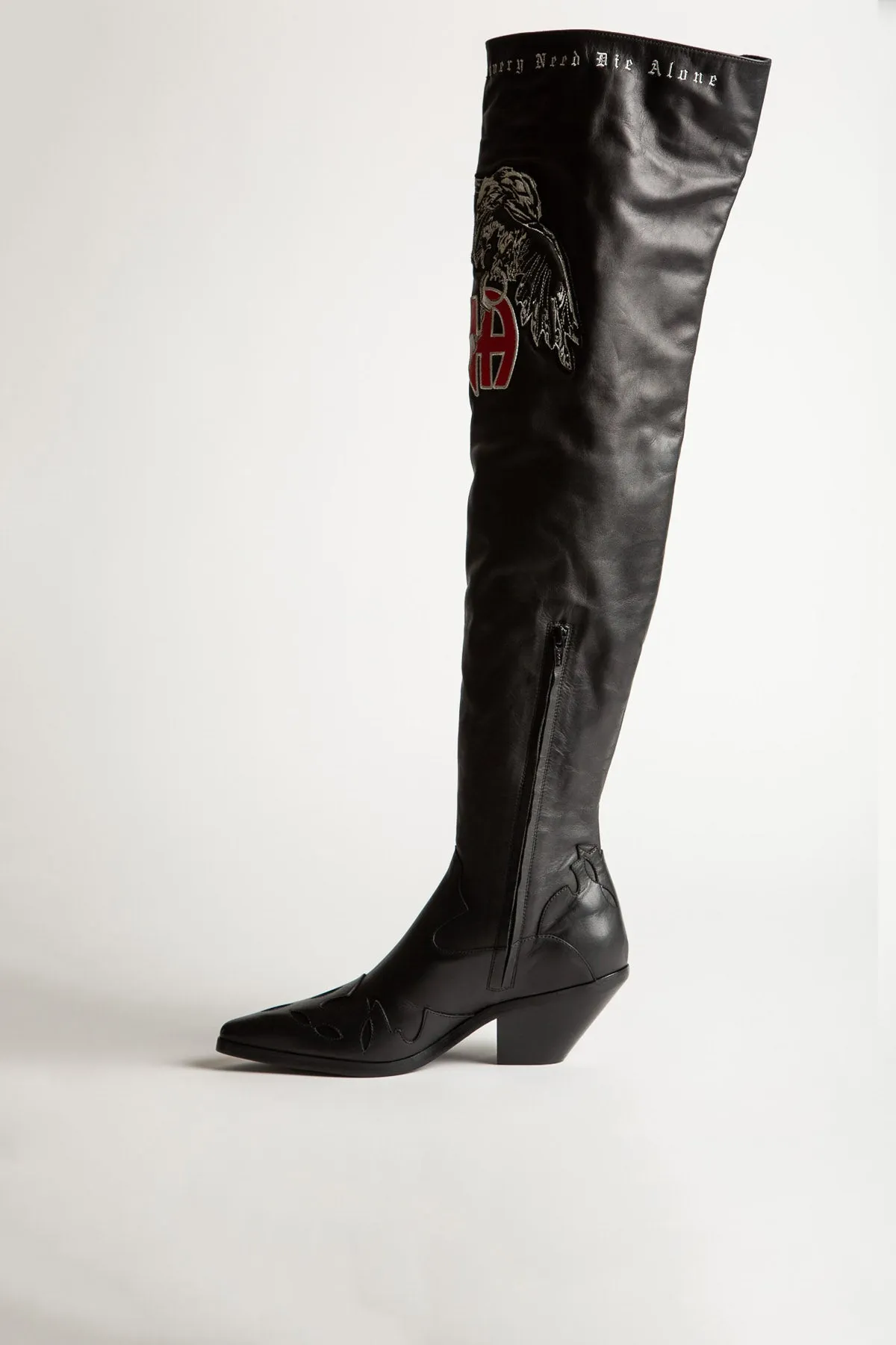 ENFANTS RICHES DPRIMS | NA TALL MIDNIGHT COWBOY BOOTS