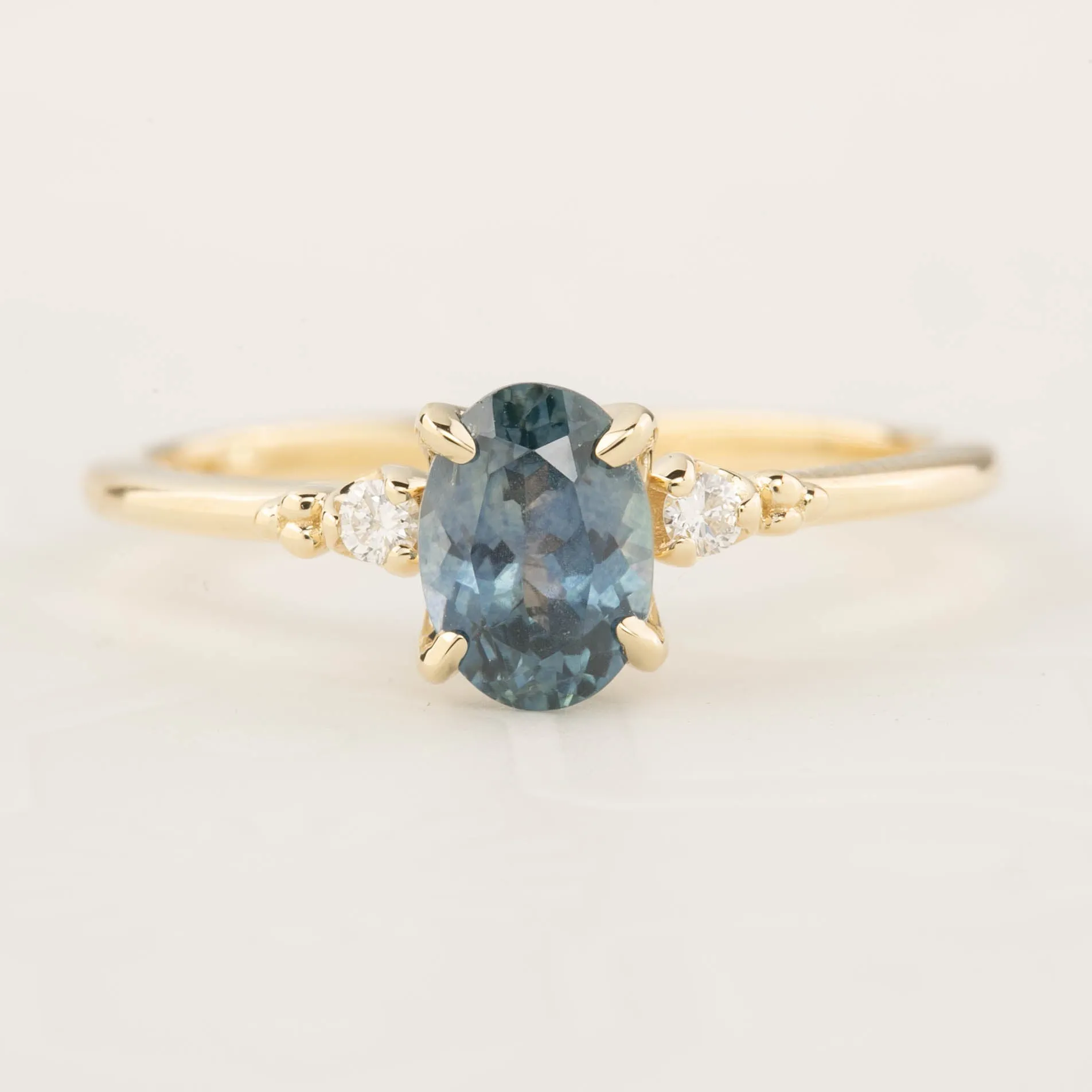 Estel Ring - 1.10ct Blue Green Montana Sapphire (One of a kind)