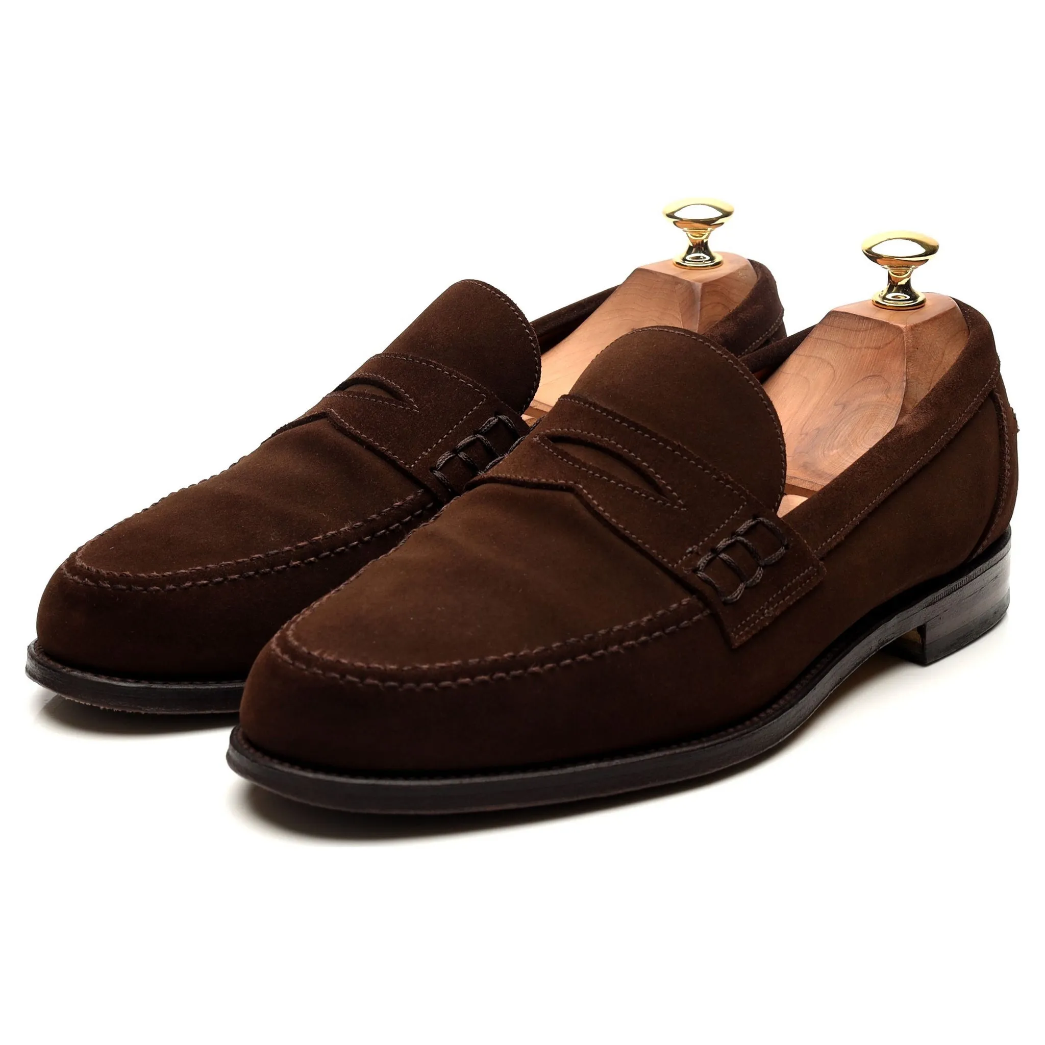 'Exeter' Dark Brown Suede Loafers UK 9 EX