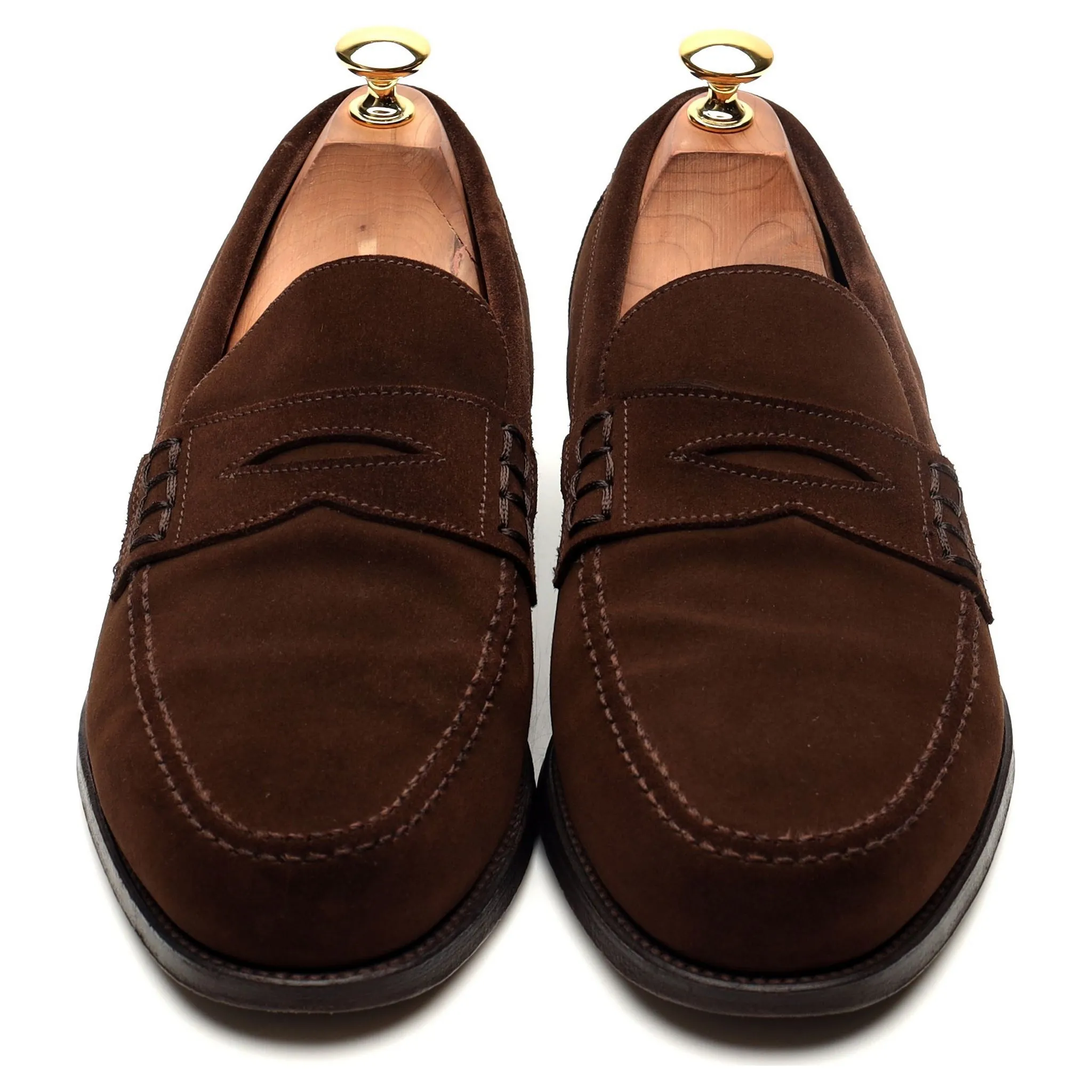 'Exeter' Dark Brown Suede Loafers UK 9 EX