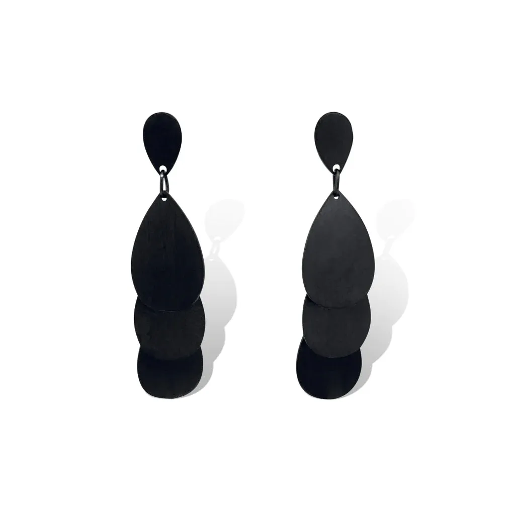 Fabuleux Vous - Ovale Black Teardrop Earrings