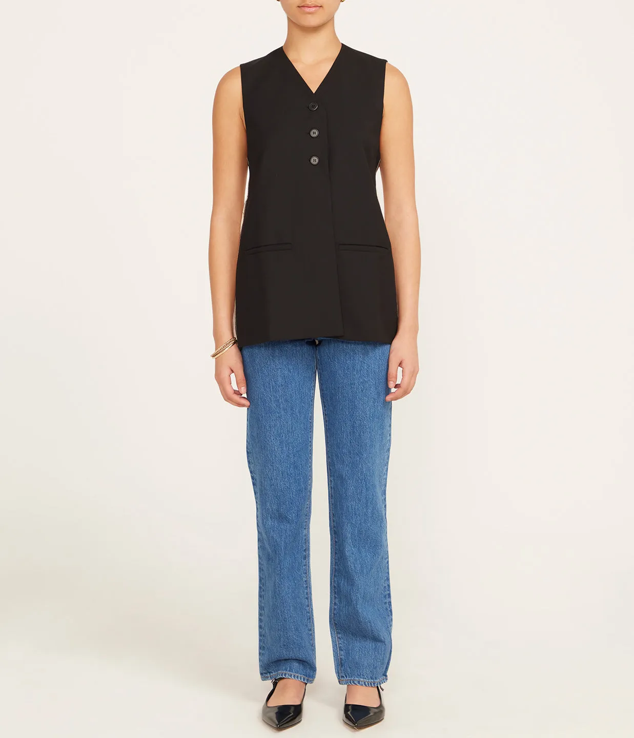 Fiore Vest in Black