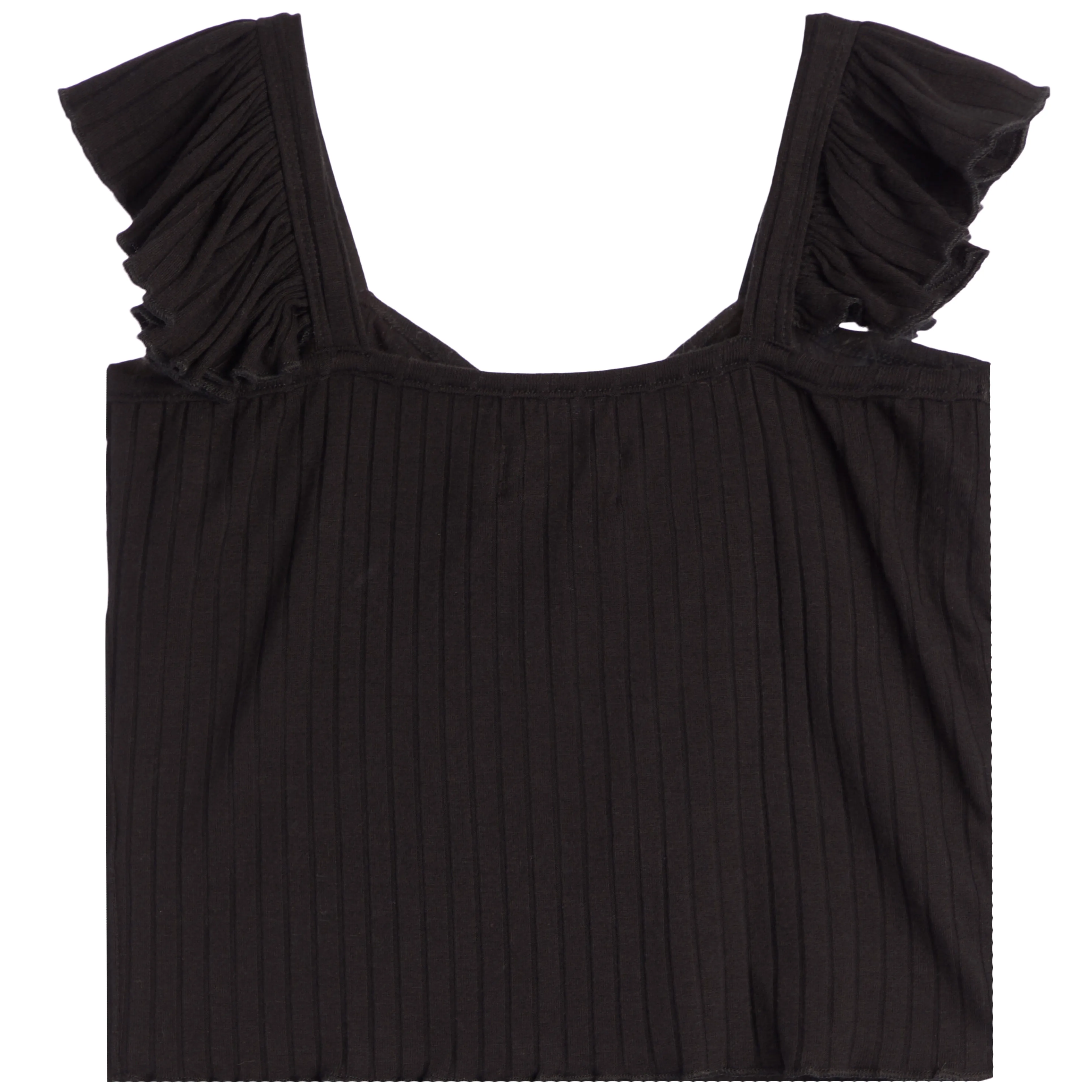 Flutter Sleeve Rib Tank