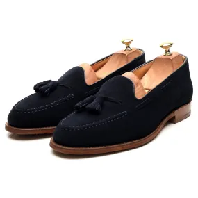 'Fosbury' Navy Blue Suede Tassel Loafers UK 10 F